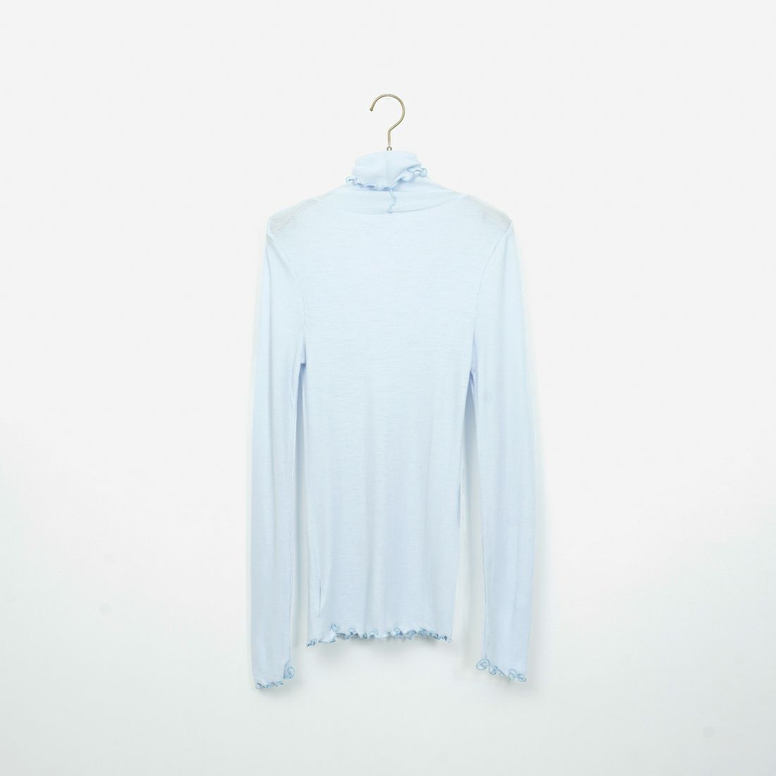 me. [ミードット] ウォッシャブル メリノウールタートルネックニット [ME-23309] 72 LT.BLUE