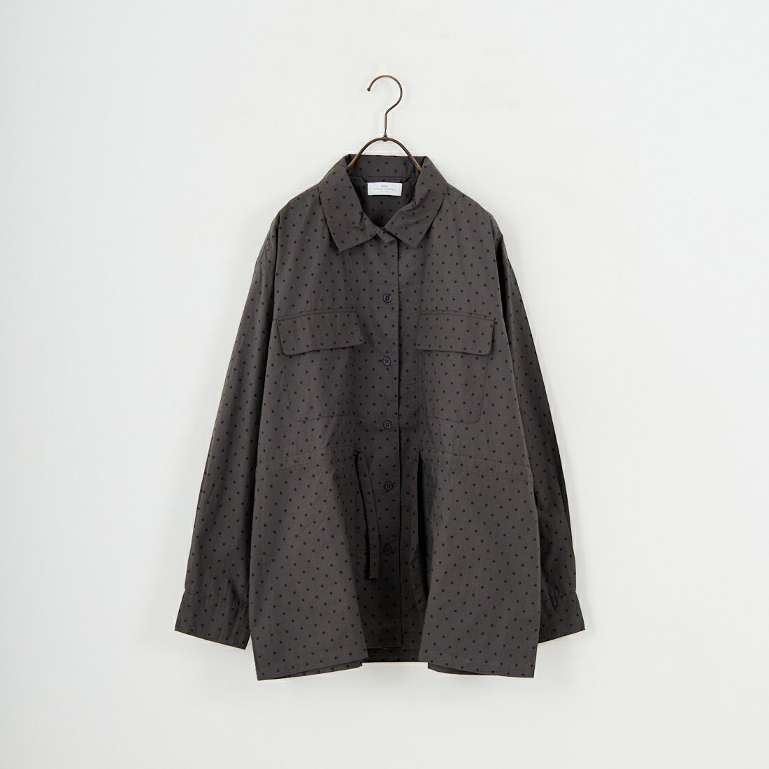 soil [ソイル] ドットコットンポプリン フラップポケットシャツ [NSL25531] 973M GY M.