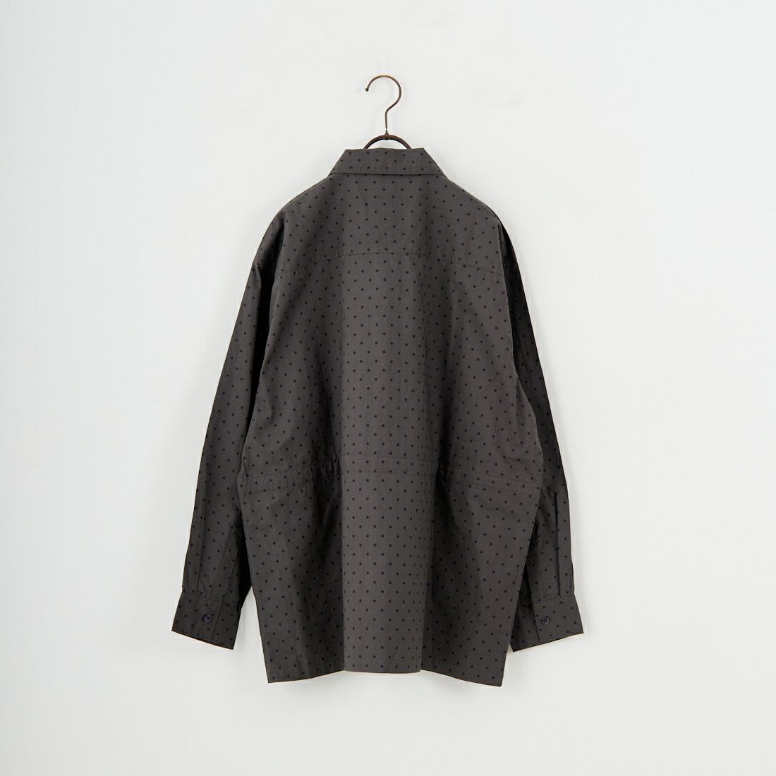 soil [ソイル] ドットコットンポプリン フラップポケットシャツ [NSL25531] 973M GY M.