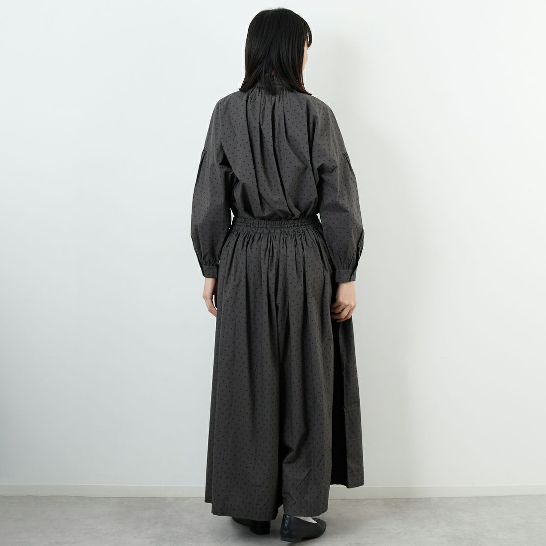 soil [ソイル] ドットコットンポプリンキュロット [NSL25535] 973M GY M. &&モデル身長：162cm 着用サイズ：2&&