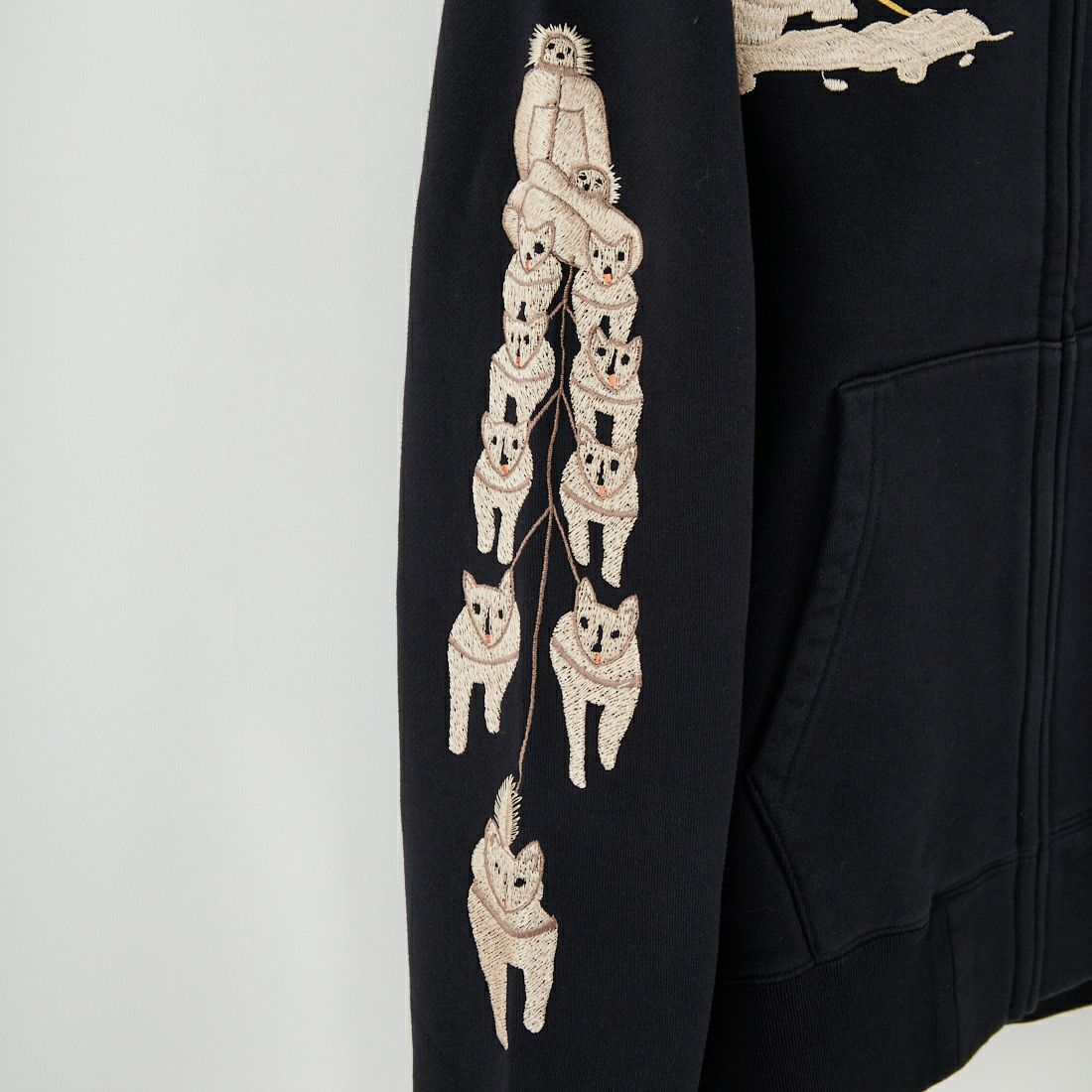 TAILOR TOYO [テーラートウヨウ] アラスカ 刺繍ジップパーカー [TT69652] 119 BLACK