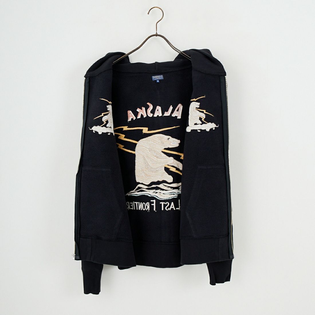 TAILOR TOYO [テーラートウヨウ] アラスカ 刺繍ジップパーカー [TT69652] 119 BLACK