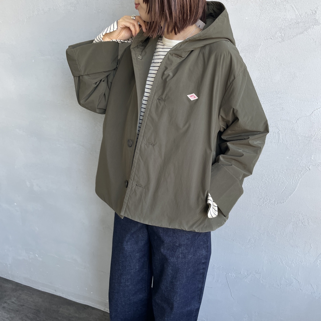 DEEP OLIVE&&モデル身長：160cm 着用サイズ：34&&