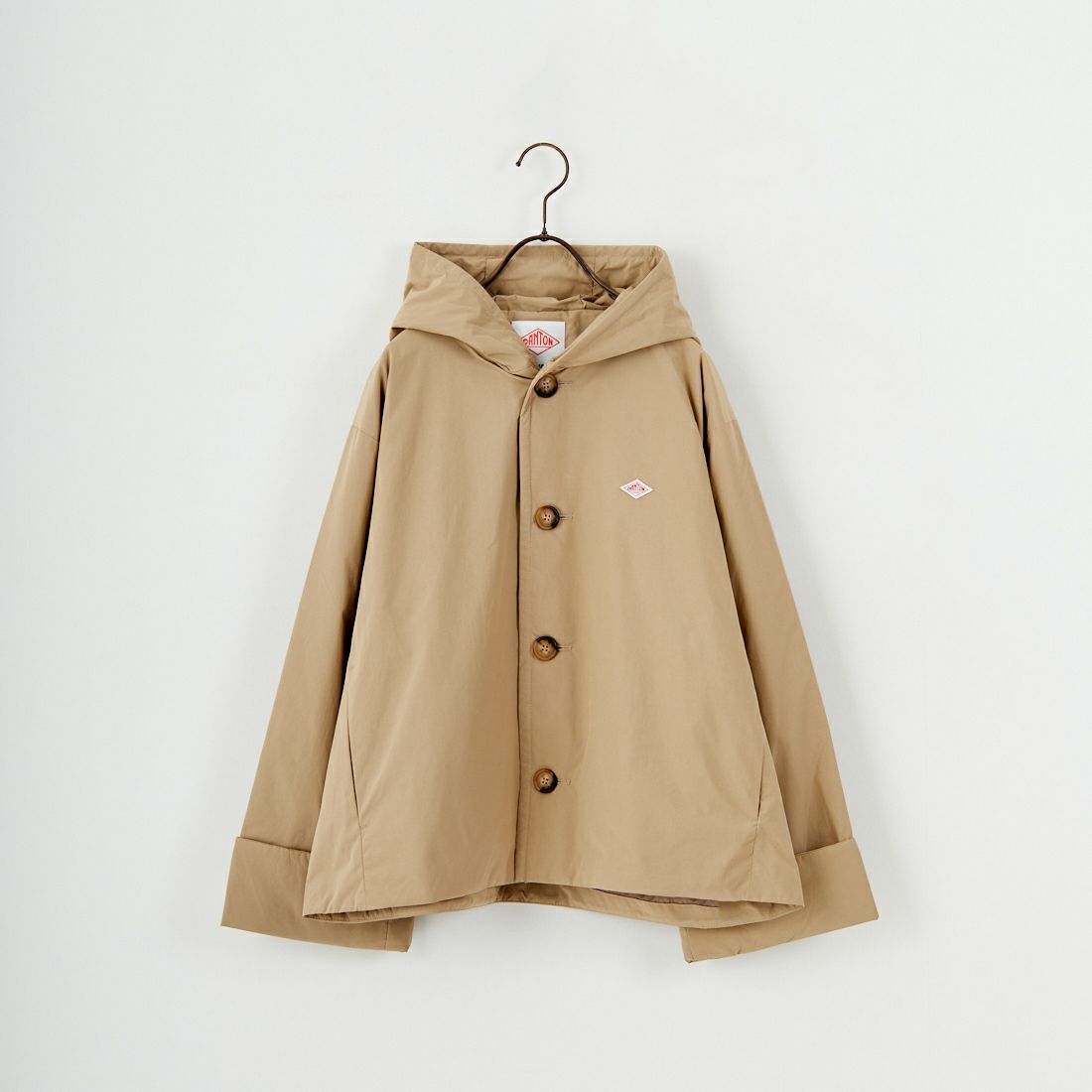 DANTON [ダントン] ピーチタフタ フーデッドジャケット [DT-A0673PNT] BEIGE