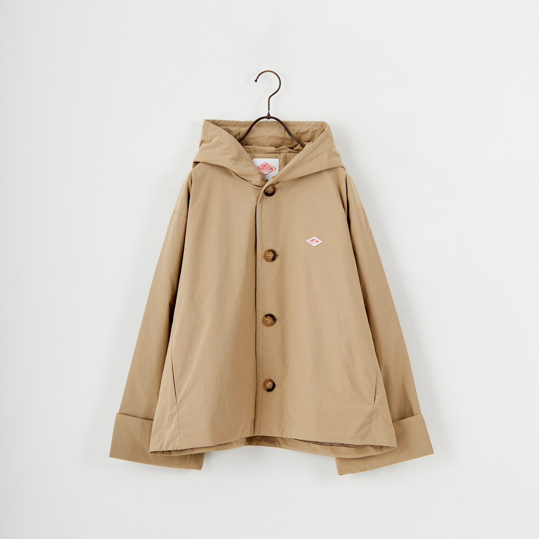 DANTON [ダントン] ピーチタフタ フーデッドジャケット [DT-A0673PNT] BEIGE