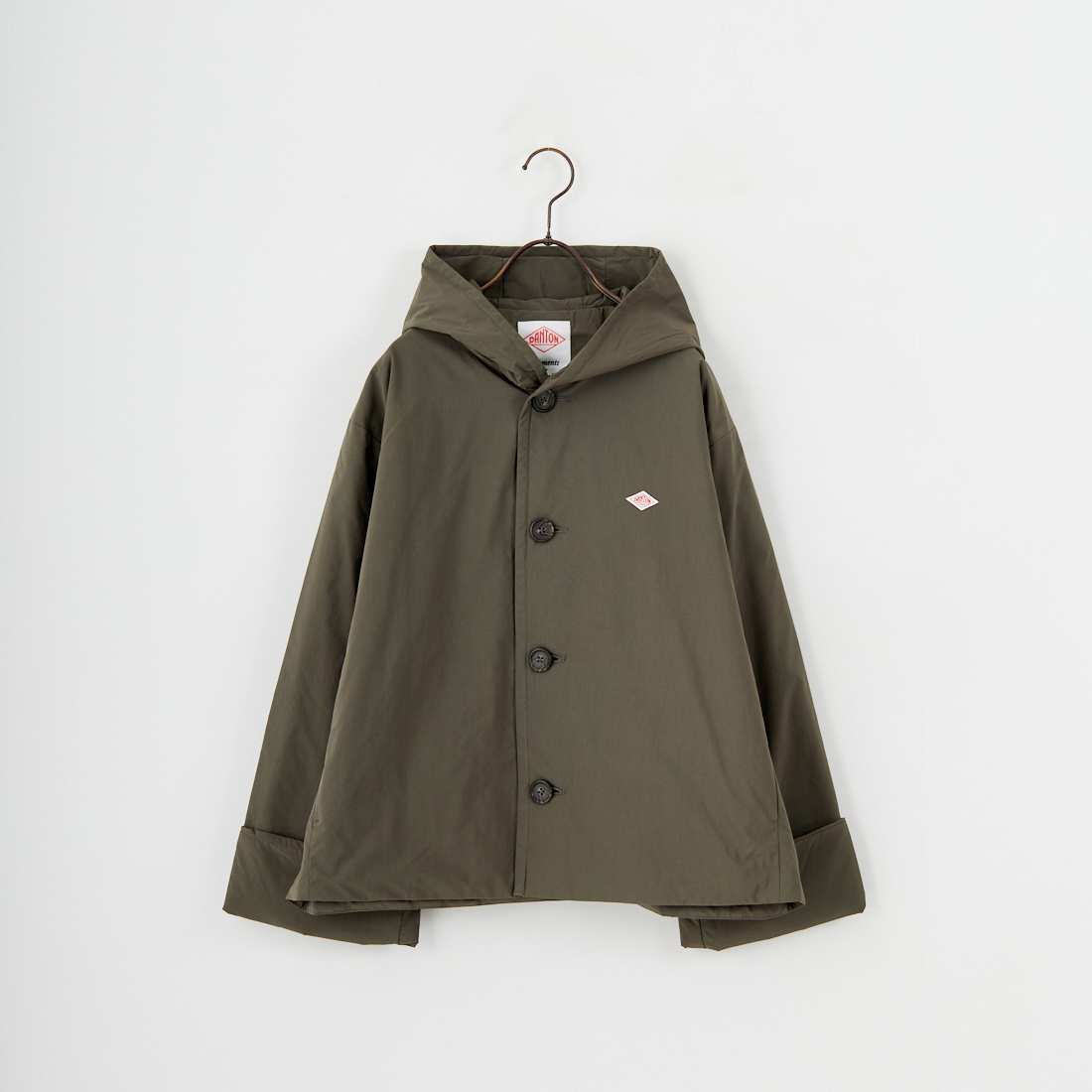DANTON [ダントン] ピーチタフタ フーデッドジャケット [DT-A0673PNT] DEEP OLIVE