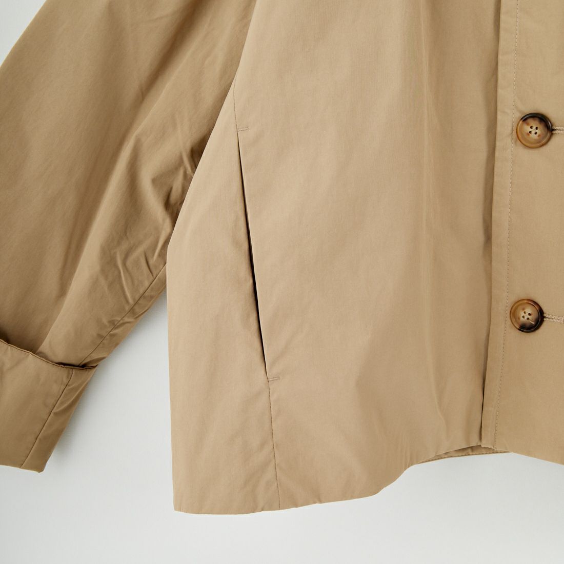 DANTON [ダントン] ピーチタフタ フーデッドジャケット [DT-A0673PNT] BEIGE