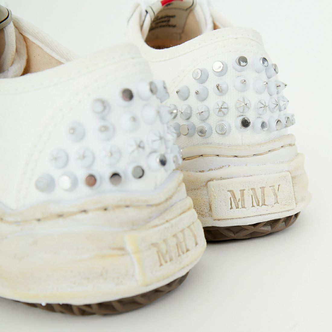 Maison MIHARA YASUHIRO [メゾン ミハラヤスヒロ] BAKER スタッズキャンバスローカット [A15FW733] WHITE
