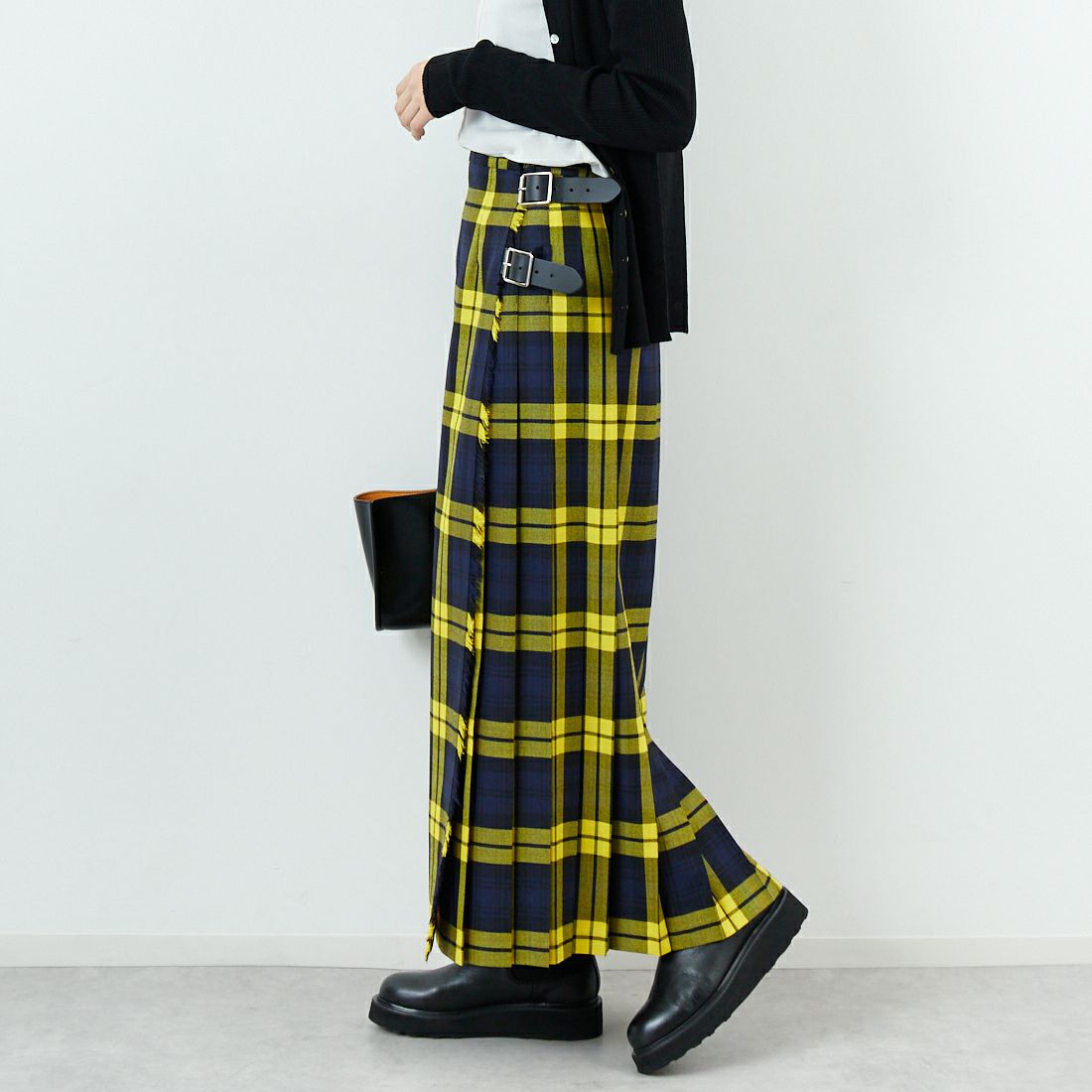 ONEIL OF DUBLIN [オニールオブダブリン] ウールロングキルトスカート