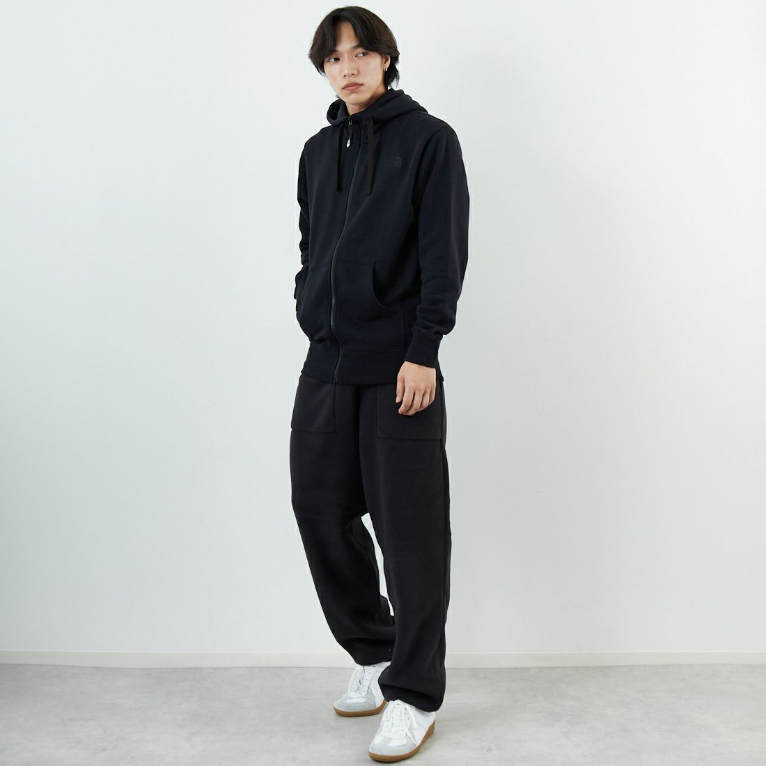 THE NORTH FACE [ザ ノースフェイス] フィールドフリースパンツ [NB82534] K &&モデル身長：179cm 着用サイズ：L&&