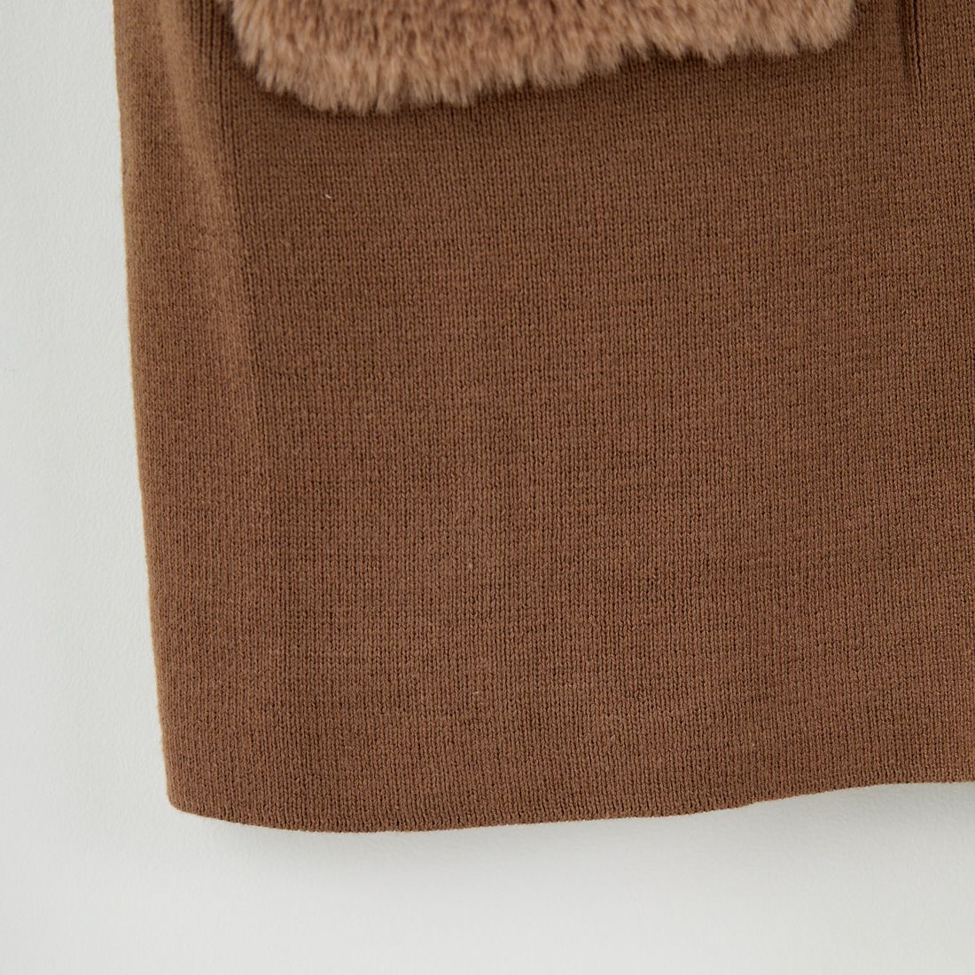 Jf Ready Made [ジェイエフレディメイド] 総針編み ファーポケットカーディガン [3106205] 701 ﾌﾞﾗｳﾝ