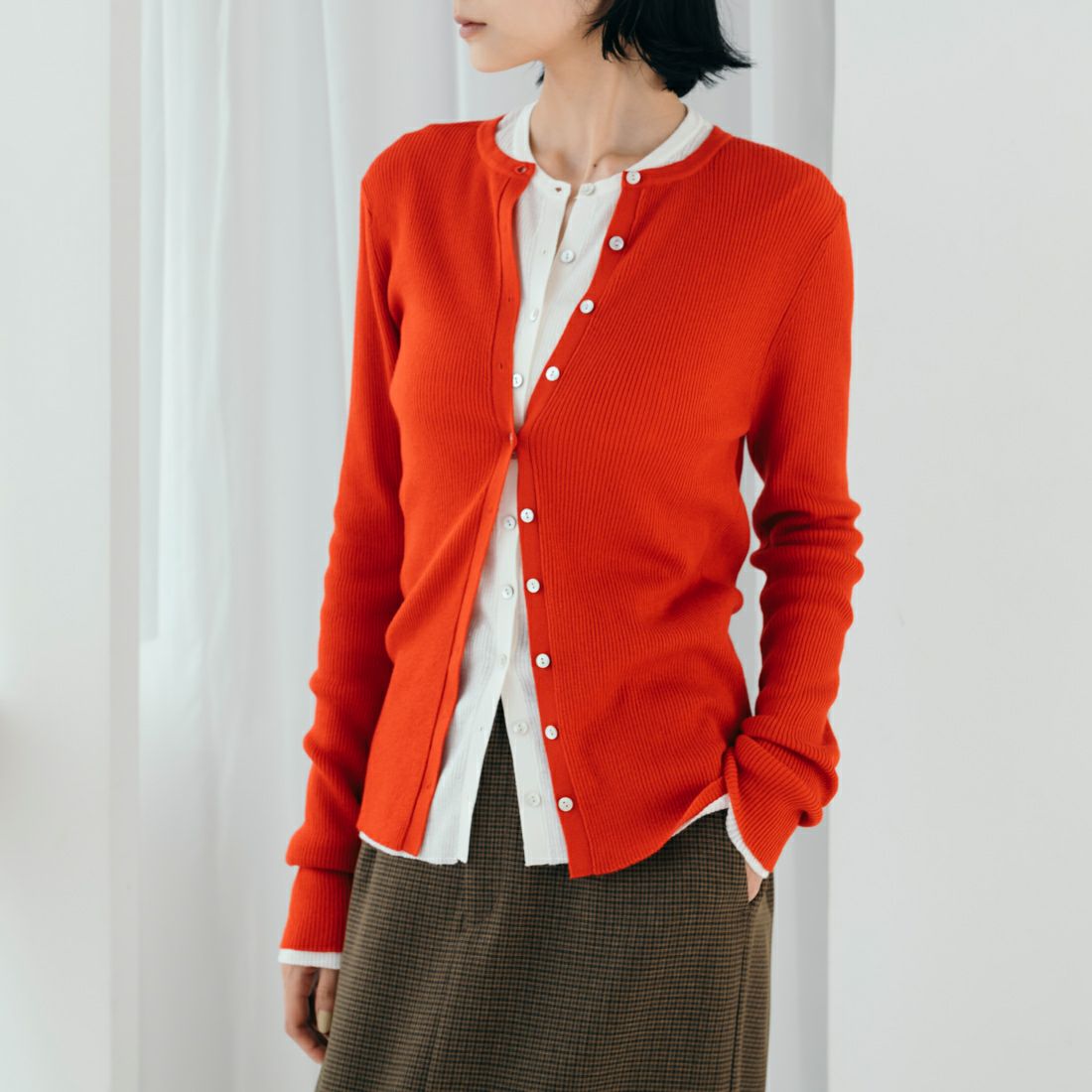 USINE [ユジーヌ] リブニットカーディガン [11256842]