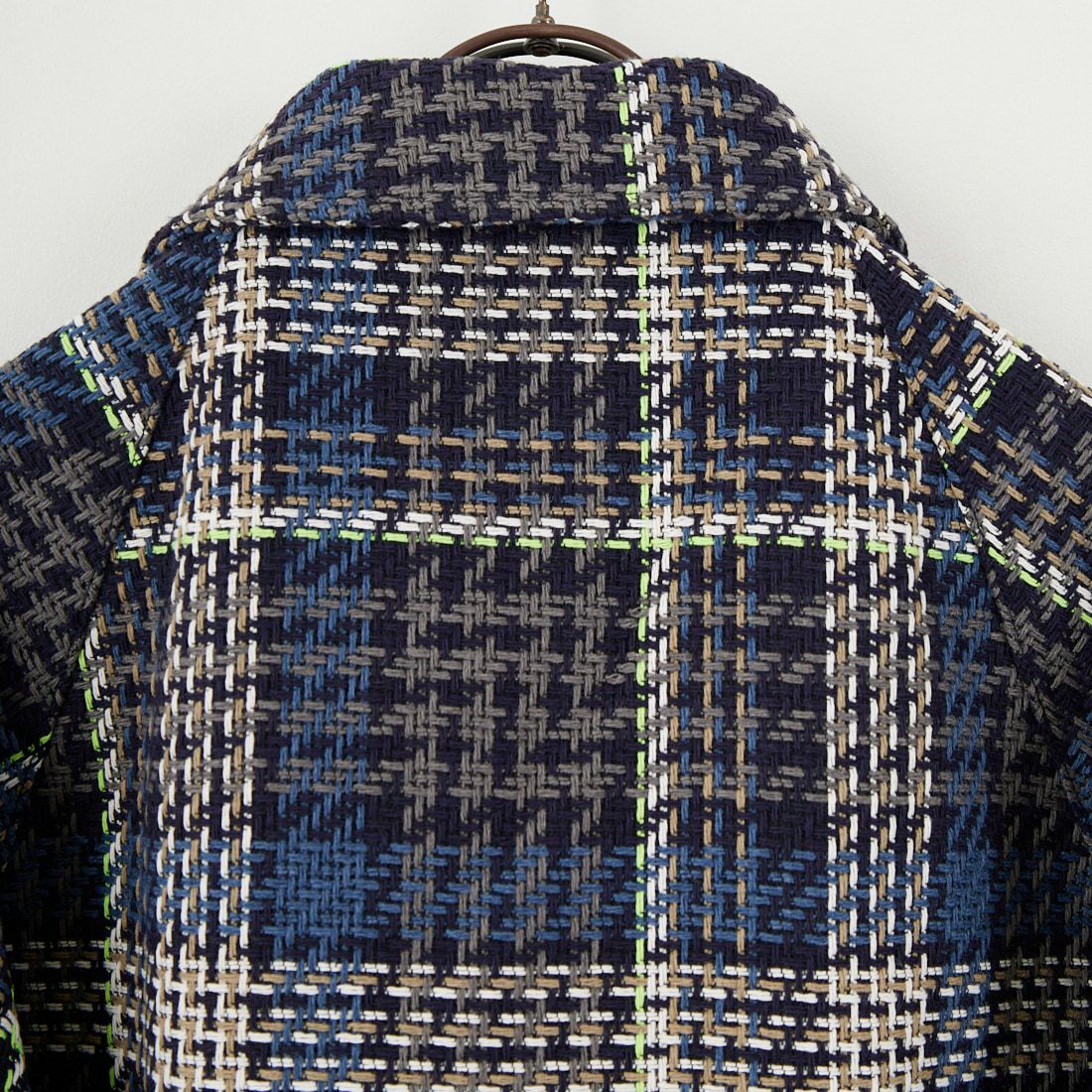 HELLO CALIF [ハローカリフ] ツイストツイルチェックコーチジャケット [HC-254-074] 820 BLUE