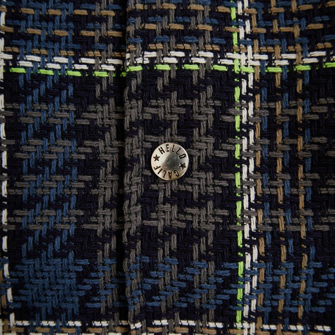 HELLO CALIF [ハローカリフ] ツイストツイルチェックコーチジャケット [HC-254-074] 820 BLUE