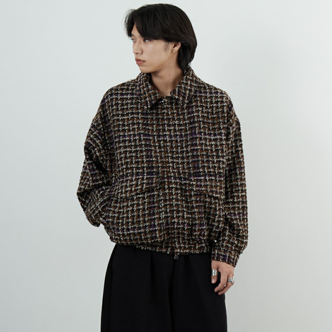 840 BEIGE&&モデル身長：179cm 着用サイズ：M&&