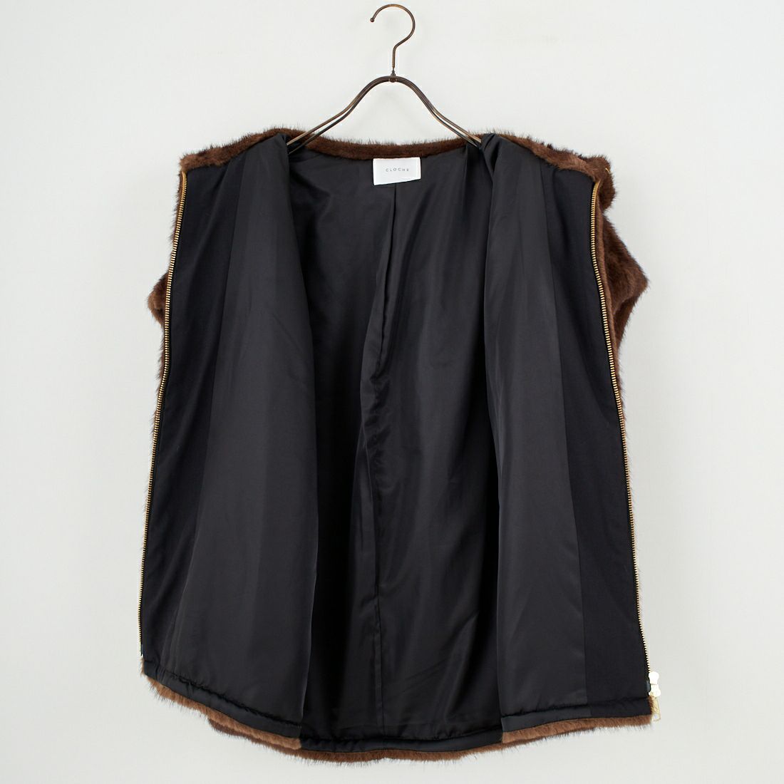 CLOCHE [クロシェ] ミンクファーライクベスト [55284507] ﾌﾞﾗｳﾝ