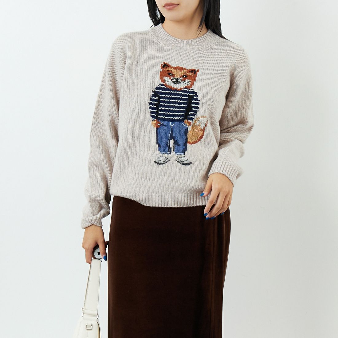 0382 P.WHI&&モデル身長：167cm 着用サイズ：S&&