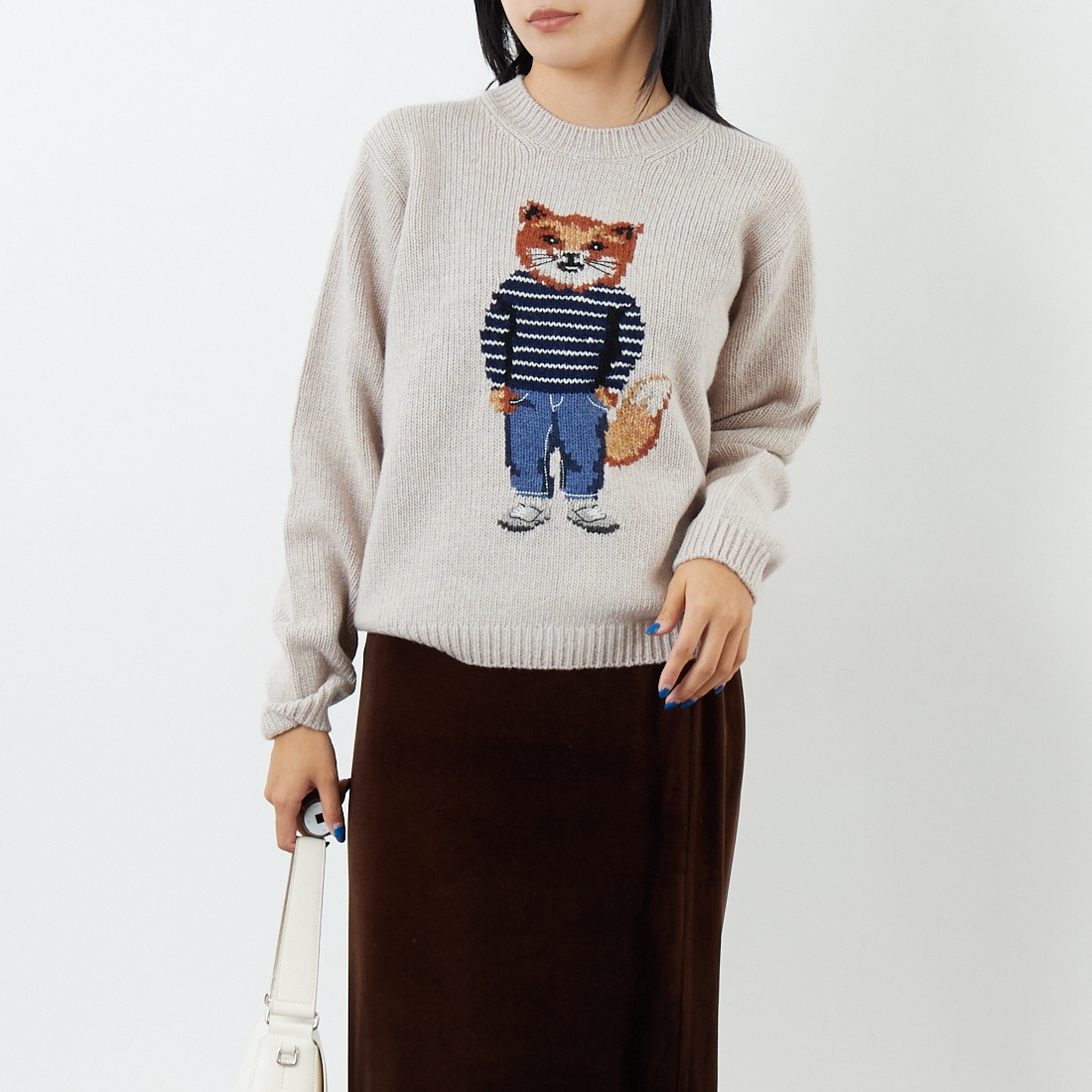 0382 P.WHI&&モデル身長：167cm 着用サイズ：S&&