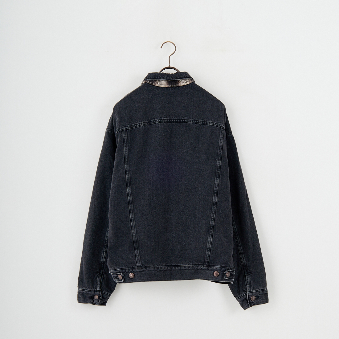 orSlow [オアスロウ] フランネルチェックライニング デニムジャケット [01-6105] D61S BLACK