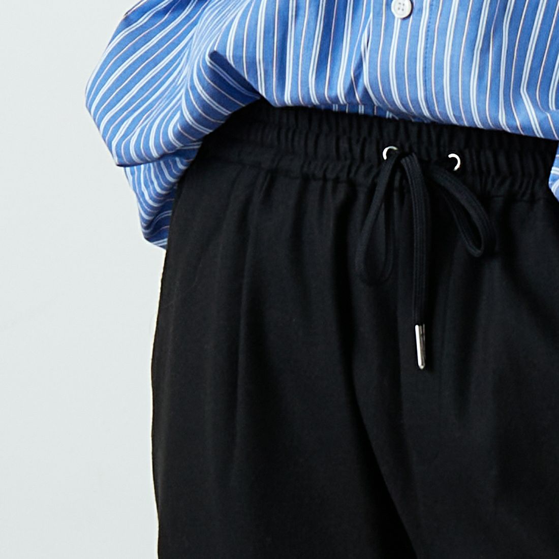 Jeans Factory Clothes [ジーンズファクトリークローズ] コスミカルウォームテーパードパンツ [21256055] 004 ﾌﾞﾗｯｸ &&モデル身長：162cm 着用サイズ：38&&