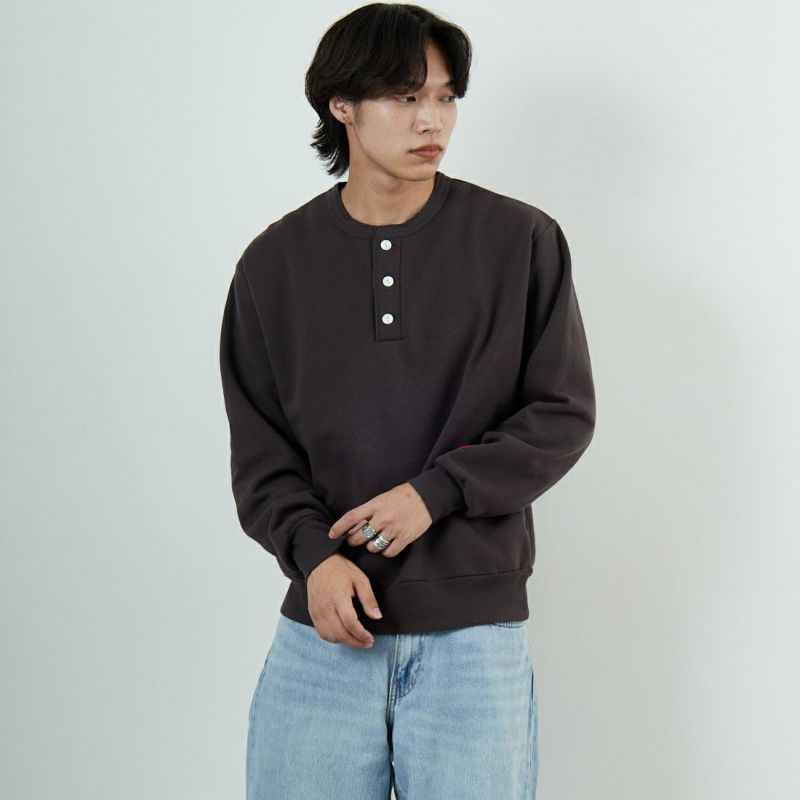 Health knit [ヘルスニット] クラシックヘンリーネックスウェット