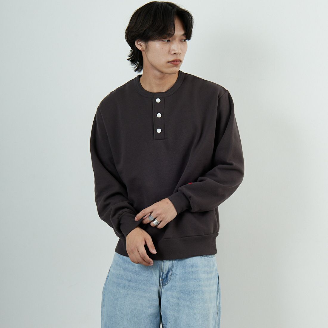 Health knit [ヘルスニット] クラシックヘンリーネックスウェット