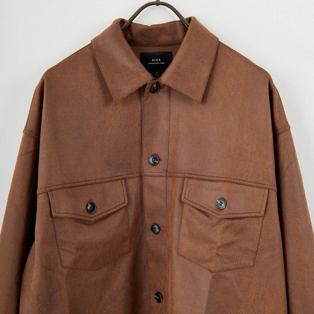 SLICK [スリック] シンセティックレザートラッカージャケット [5111047] 500 BROWN