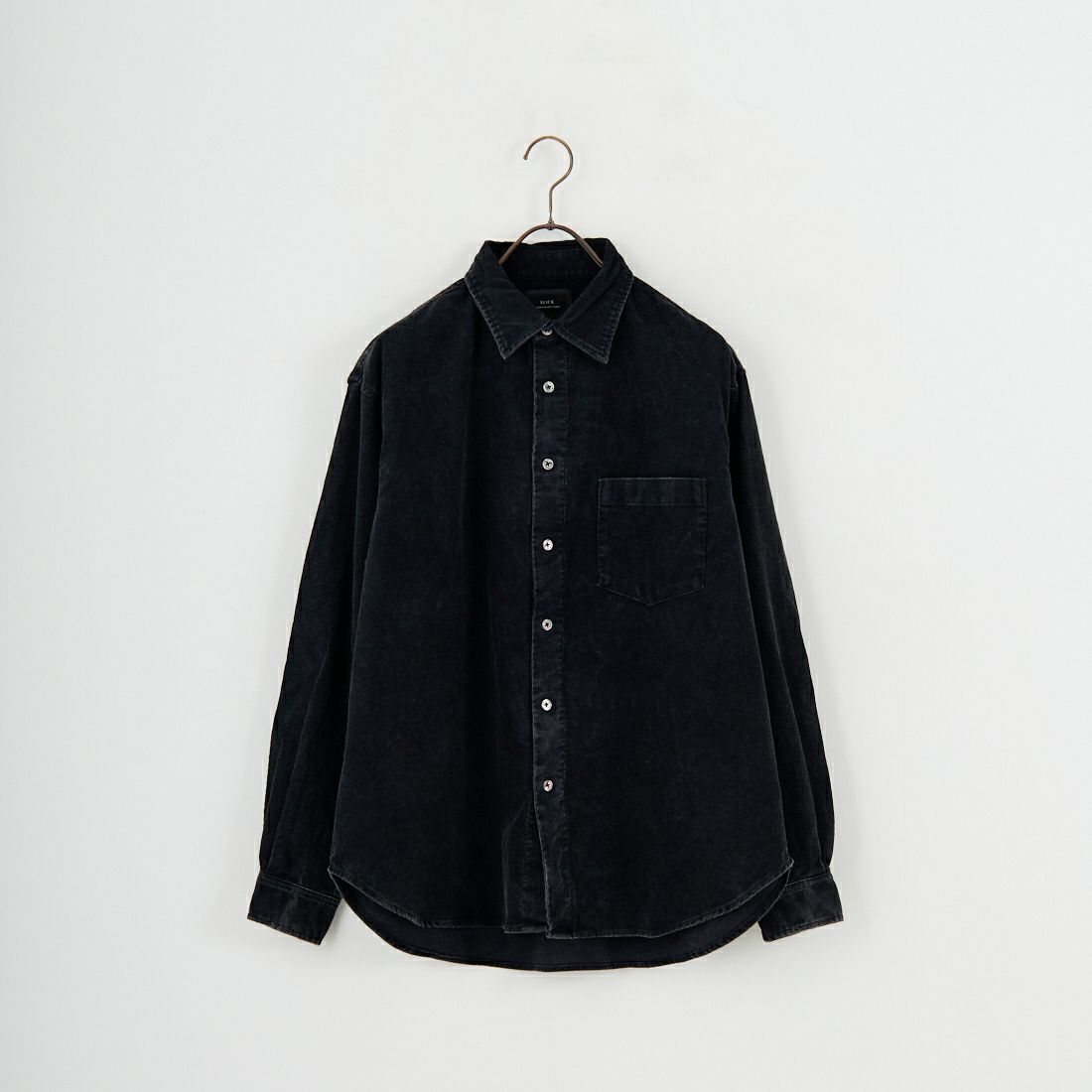 SLICK [スリック] サルファーダイ コーデュロイレギュラーシャツ [5121041] 700 BLACK