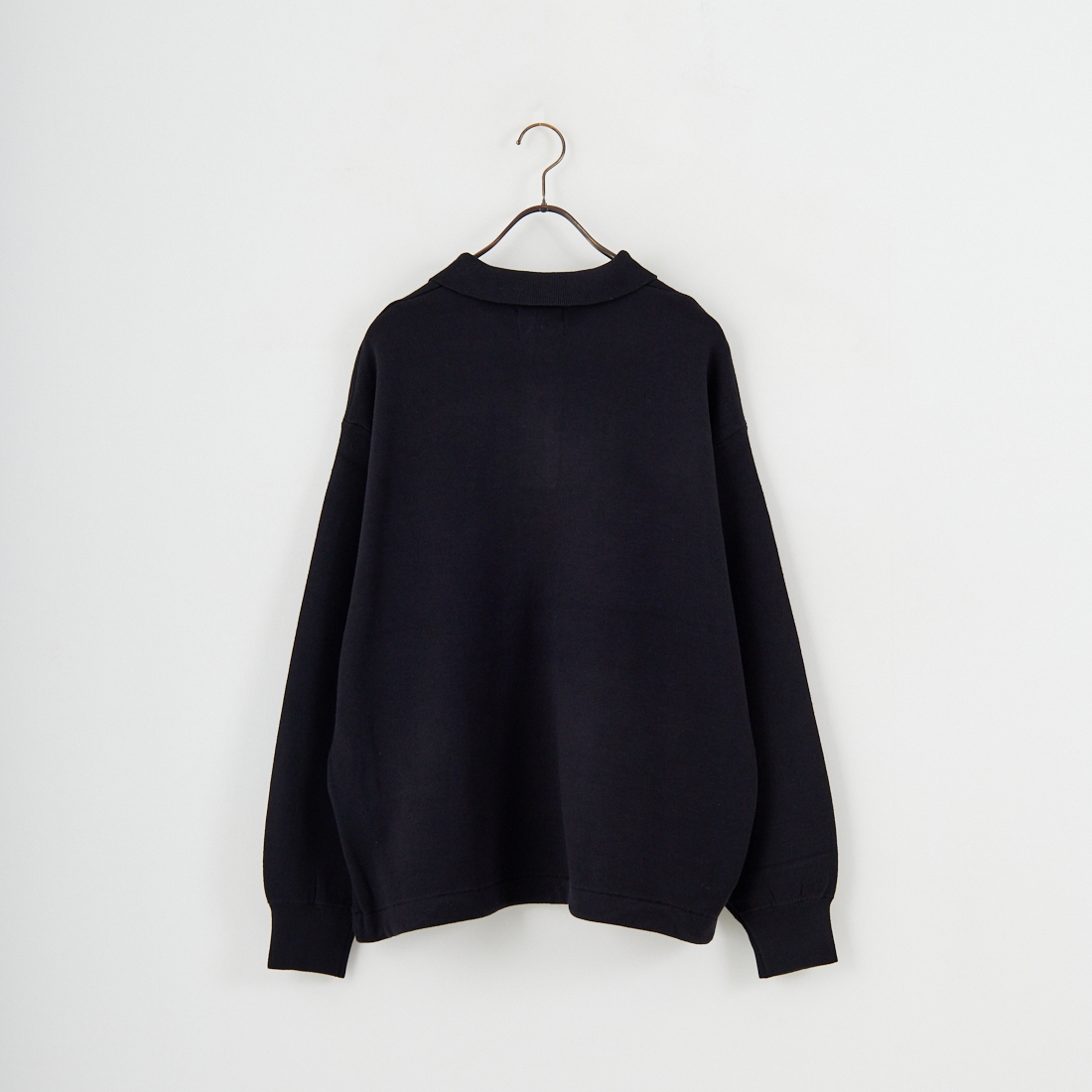 SLICK [スリック] スウェットライク ドローストリングポロニット [5151028] 700 BLACK