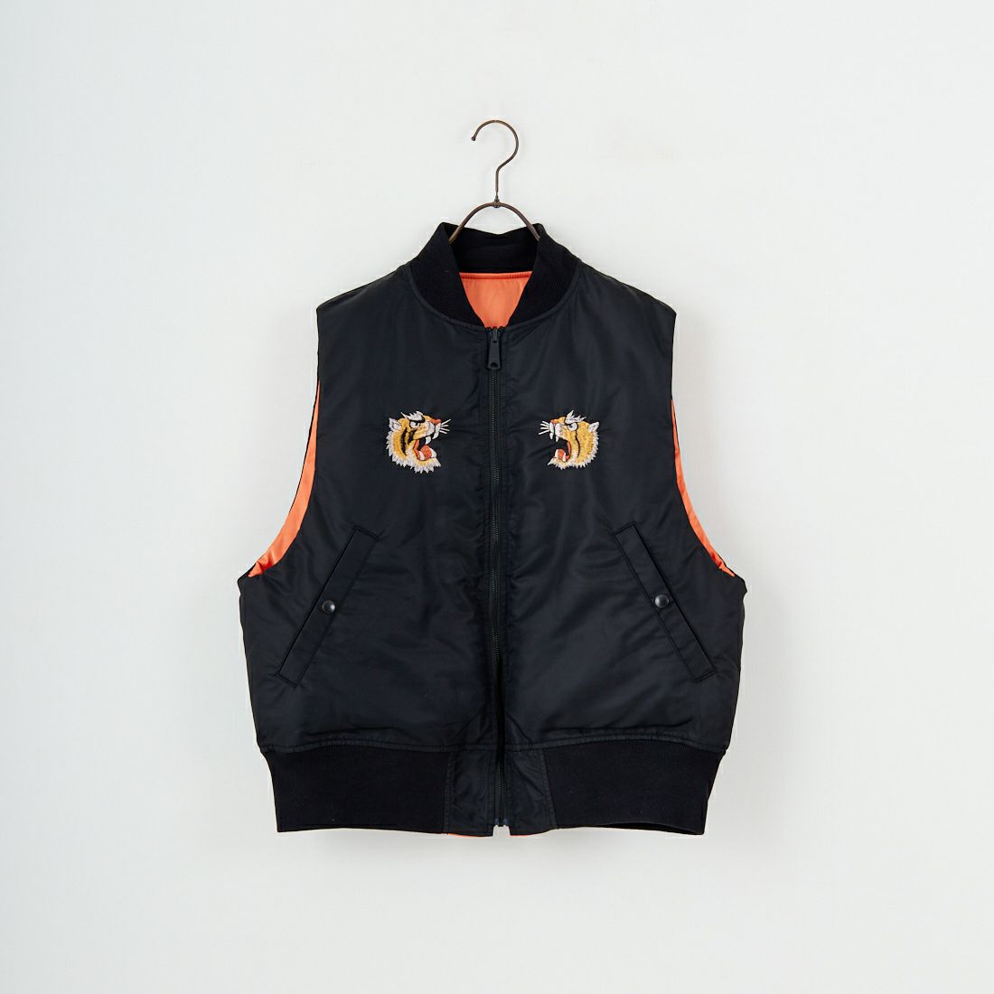 THRIFTY LOOK [スリフティールック] MA-1 刺繍ベスト [TL25F032] BLACK