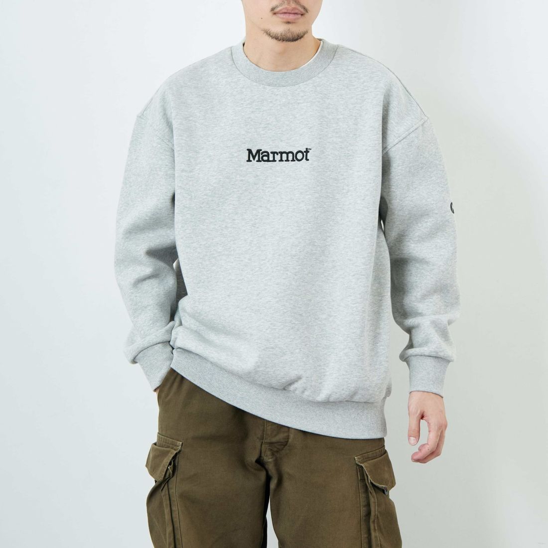 【新品未使用‼︎】 io着用 marmot スウェット　ブルゾン　L グレー MARMOT (マーモット キャピタル) STITCH SWEAT BLOUSON / ストレッチ
