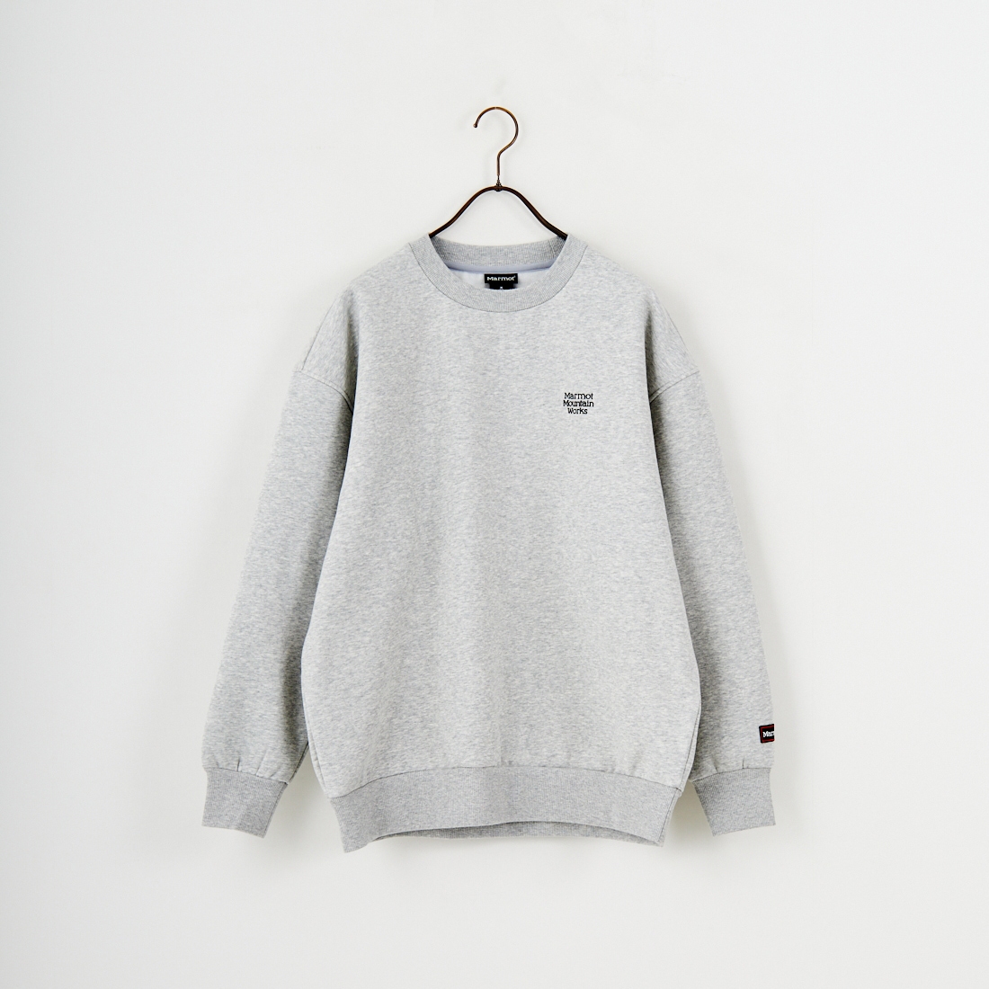 Marmot [マーモット] 別注 ヒストリーロゴ バックプリントスウェット [MTFW25USW363IN-JF] TOP GRAY