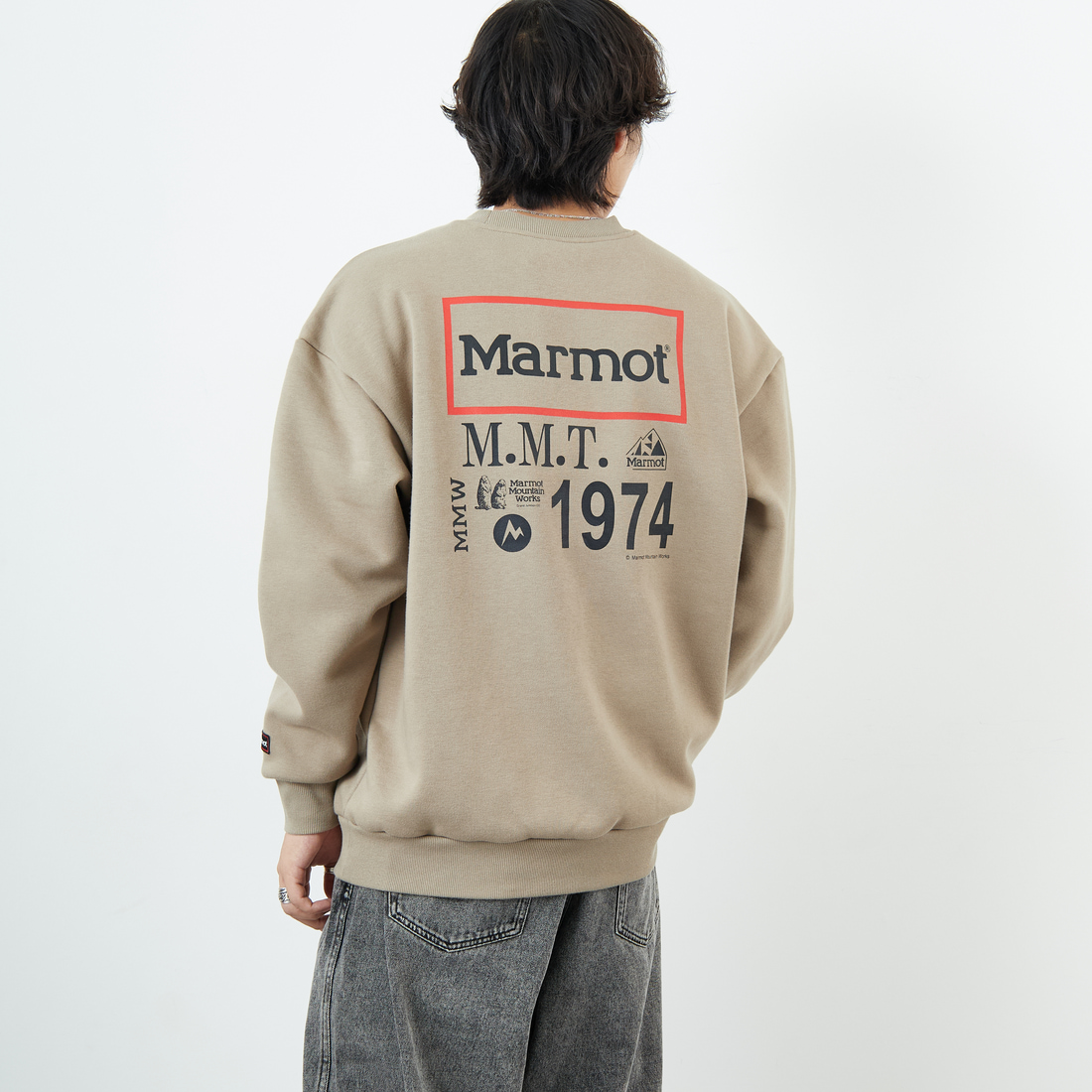Marmot [マーモット] 別注 ヒストリーロゴ バックプリントスウェット [MTFW25USW363IN-JF]