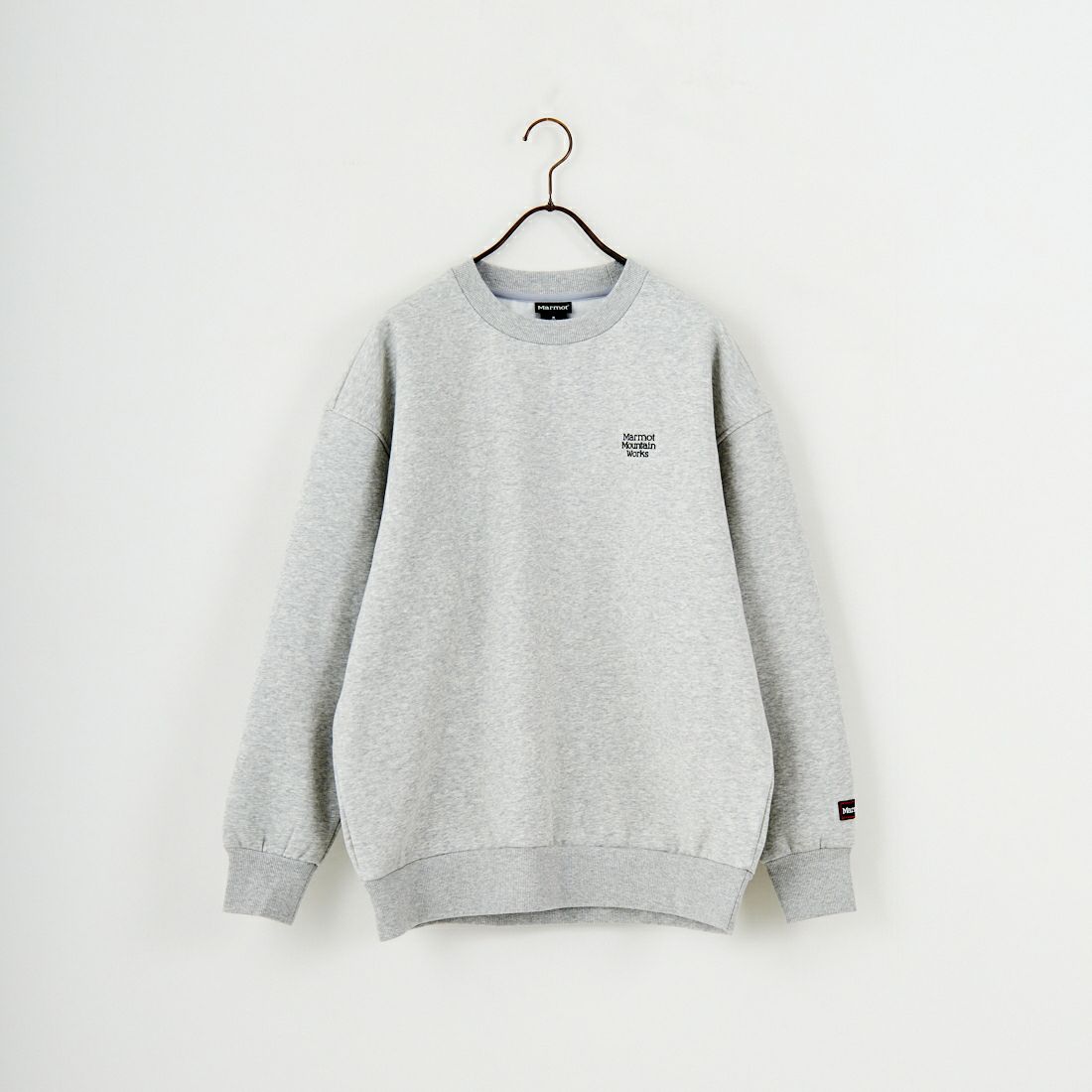 Marmot [マーモット] 別注 ヒストリーロゴ バックプリントスウェット [MTFW25USW363IN-JF] TOP GRAY