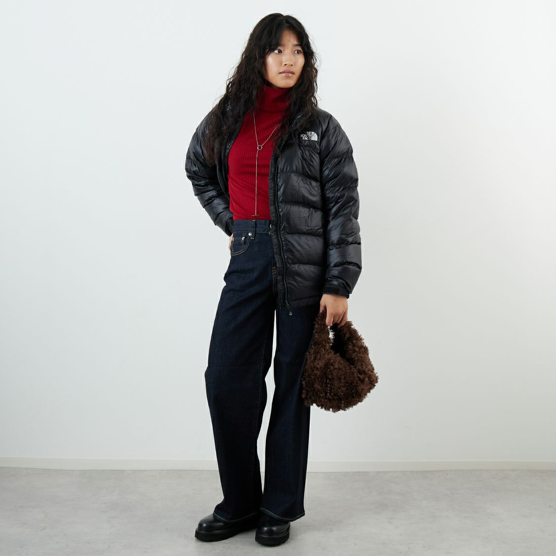 THE NORTH FACE [ザ ノースフェイス] ジップインジップ アコンカグアジャケット [ND92451] K &&モデル身長：162cm 着用サイズ：S&&
