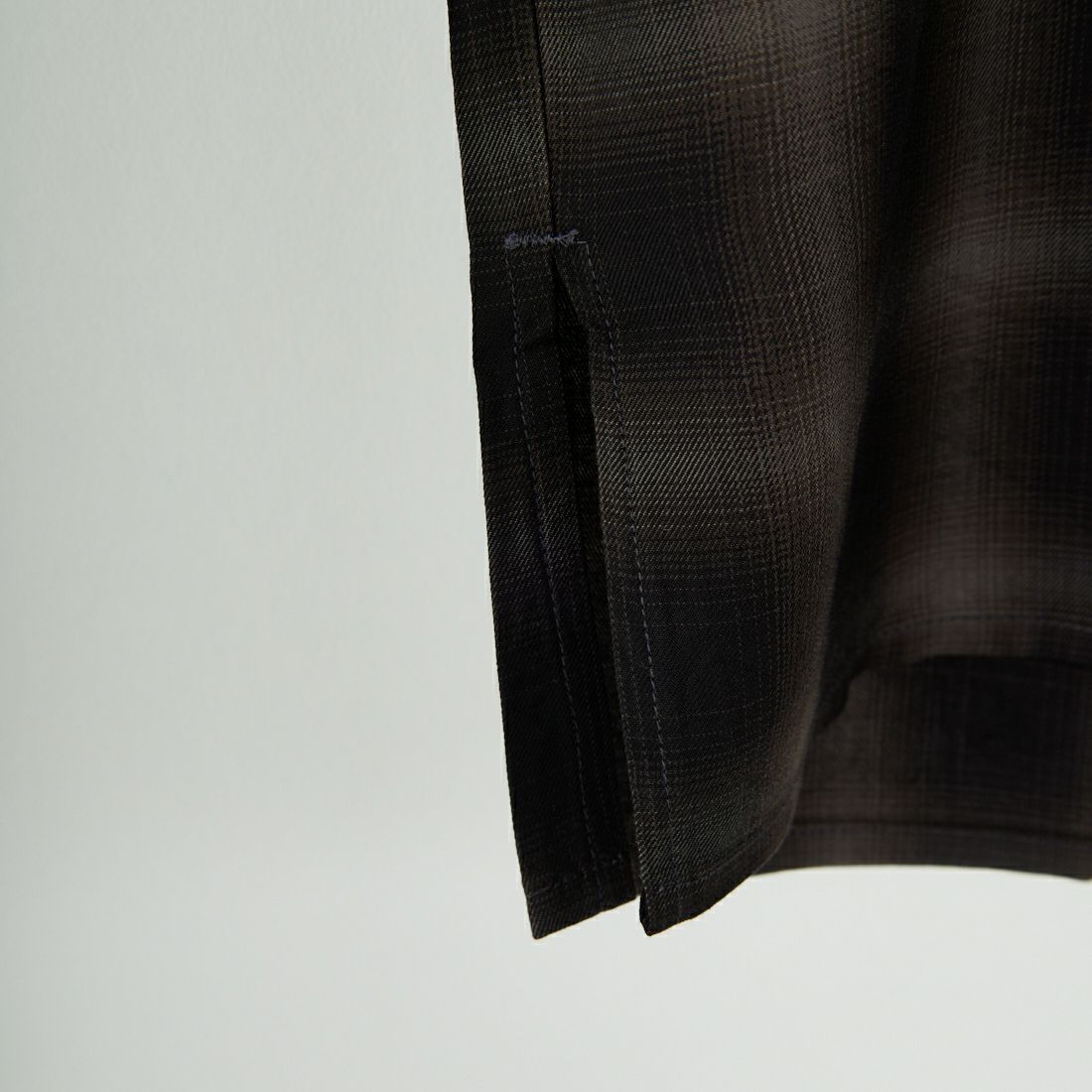 MANUAL ALPHABET [マニュアルアルファベット] ツイルフェードチェックシャツ [MA-S-806] BLACK