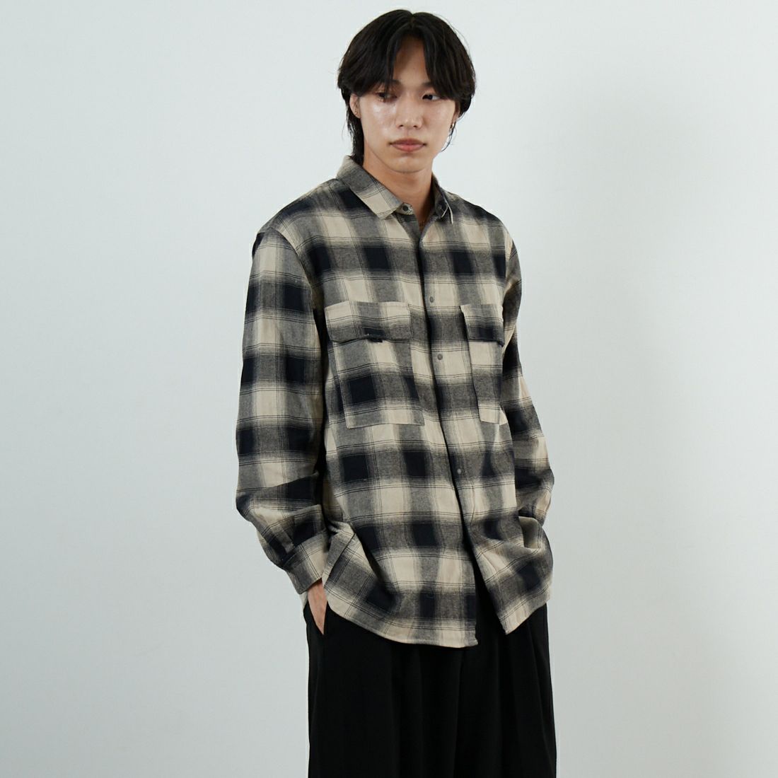 BLK&&モデル身長：179cm 着用サイズ：M&&