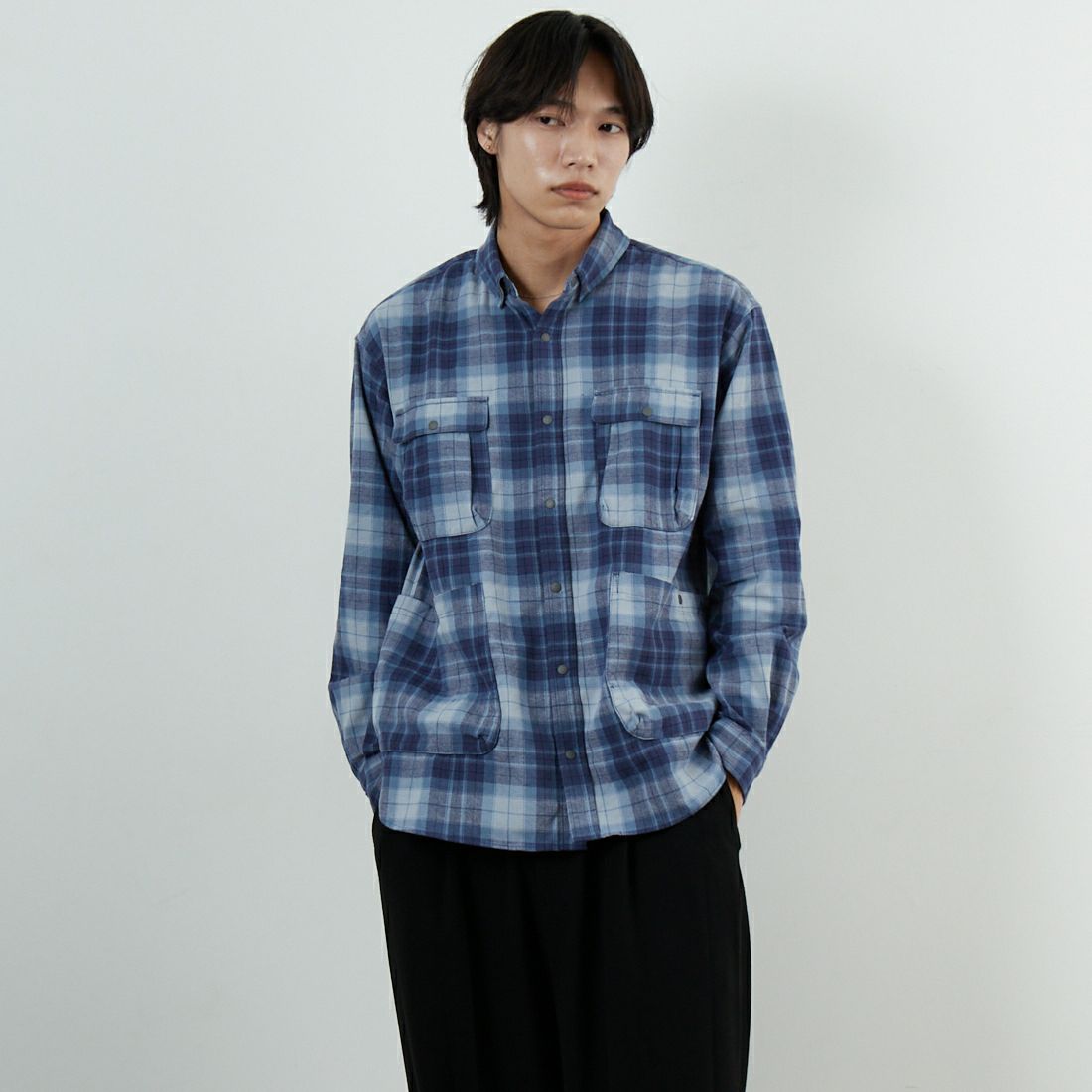 BLU&&モデル身長：179cm 着用サイズ：M&&