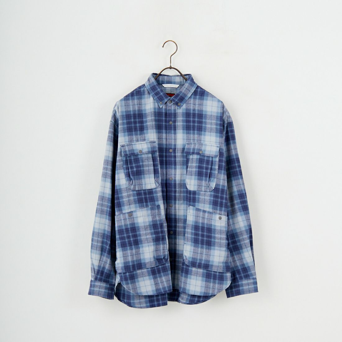 NANGA [ナンガ] フェードタータンチェックキャンプシャツ [N2530-1I107A] BLU