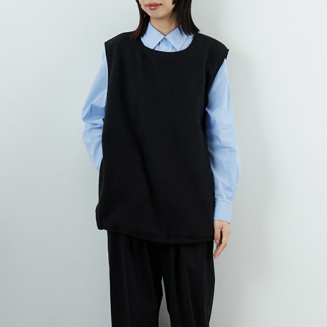 BLACK&&モデル身長：162cm 着用サイズ：S&&