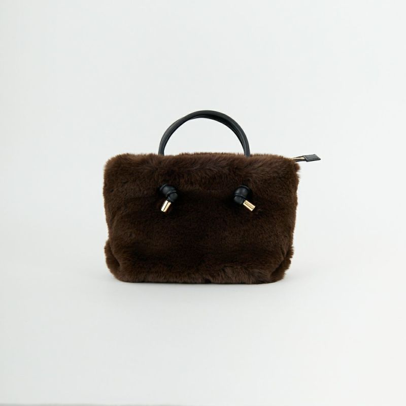 【新品級】（Ｌ）ヴィオラドーロ エコムートン チェーンショルダーファートート VIOLAdORO [ヴィオラドーロ] エコムートン チェーントートバッグ [V