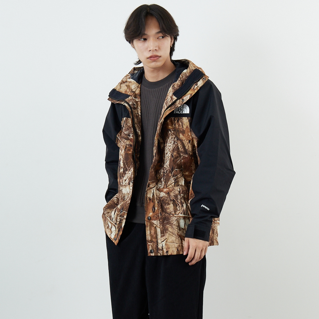 THE NORTH FACE [ザ ノースフェイス] ノベルティマウンテンライトジャケット [NP62551] FF &&モデル身長：179cm 着用サイズ：M&&