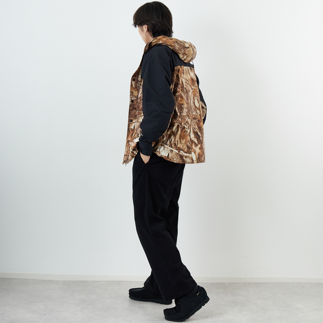 THE NORTH FACE [ザ ノースフェイス] ノベルティマウンテンライトジャケット [NP62551] FF &&モデル身長：179cm 着用サイズ：M&&