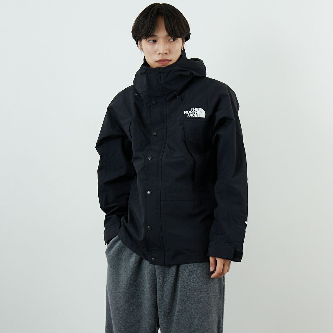 THE NORTH FACE [ザ ノースフェイス] マウンテンライトジャケット [NP62550] K &&モデル身長：179cm 着用サイズ：M&&