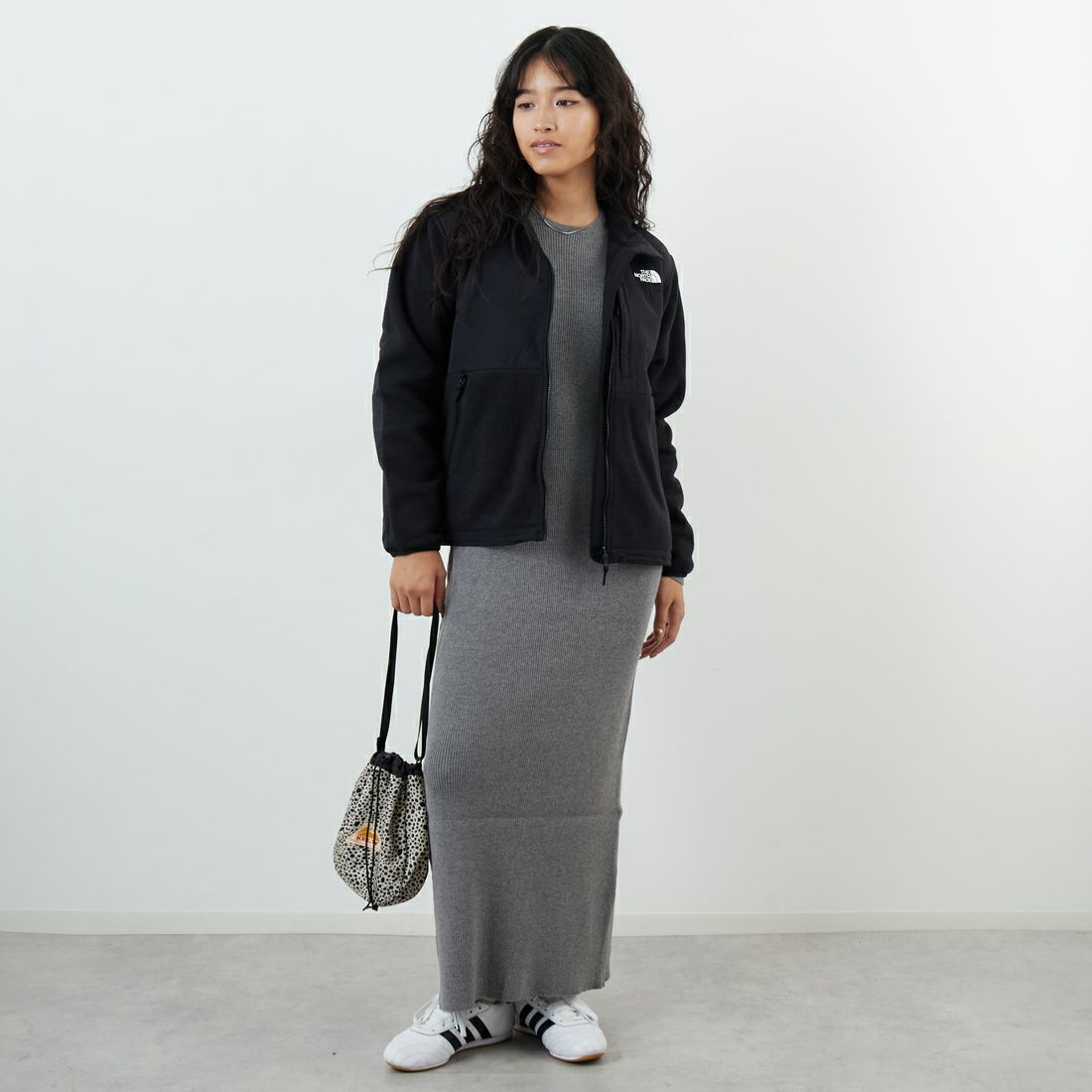 THE NORTH FACE [ザ ノースフェイス] デナリジャケット [NAW72450] K &&モデル身長：162cm 着用サイズ：M&&