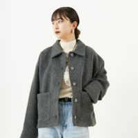 08 CHARCOA&&モデル身長：150cm 着用サイズ：F&&