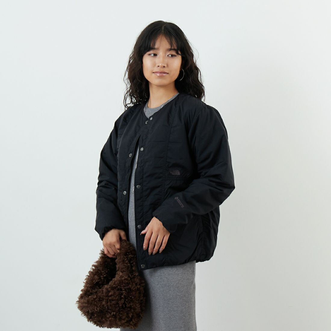 THE NORTH FACE [ザ ノースフェイス] オルタレーションゼファーシェルカーディガン [ND92561] K &&モデル身長：162cm 着用サイズ：S&&
