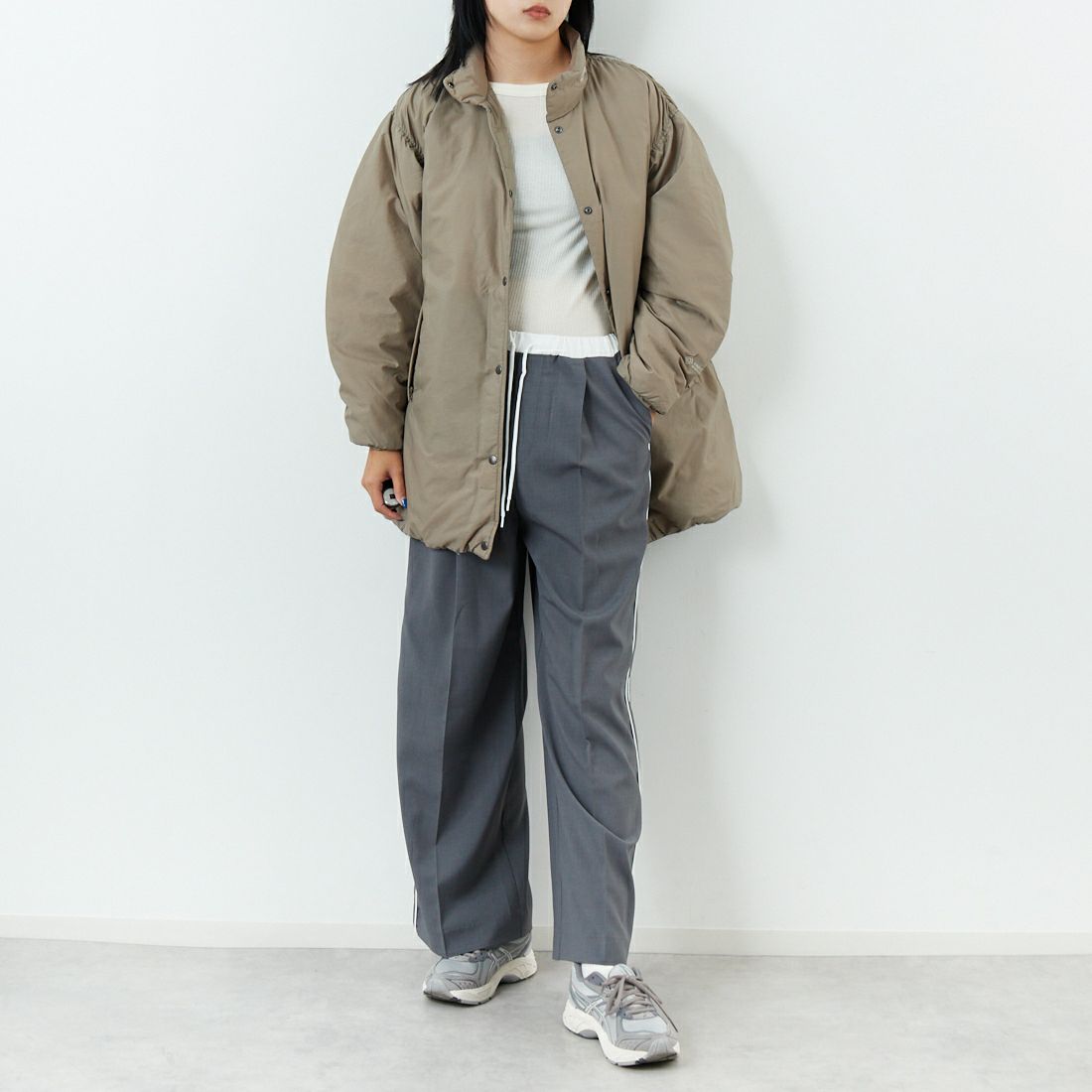 THE NORTH FACE [ザ ノースフェイス] オルタレーションゼファーシェルハーフコート [NDW92561] MR &&モデル身長：167cm 着用サイズ：M&&