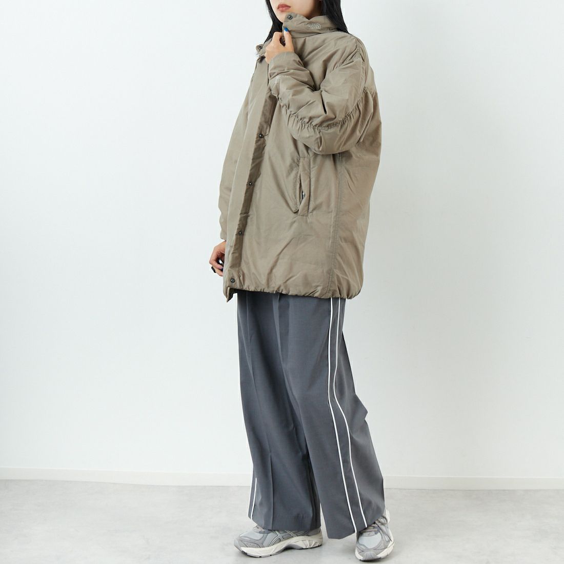 THE NORTH FACE [ザ ノースフェイス] オルタレーションゼファーシェルハーフコート [NDW92561] MR &&モデル身長：167cm 着用サイズ：M&&