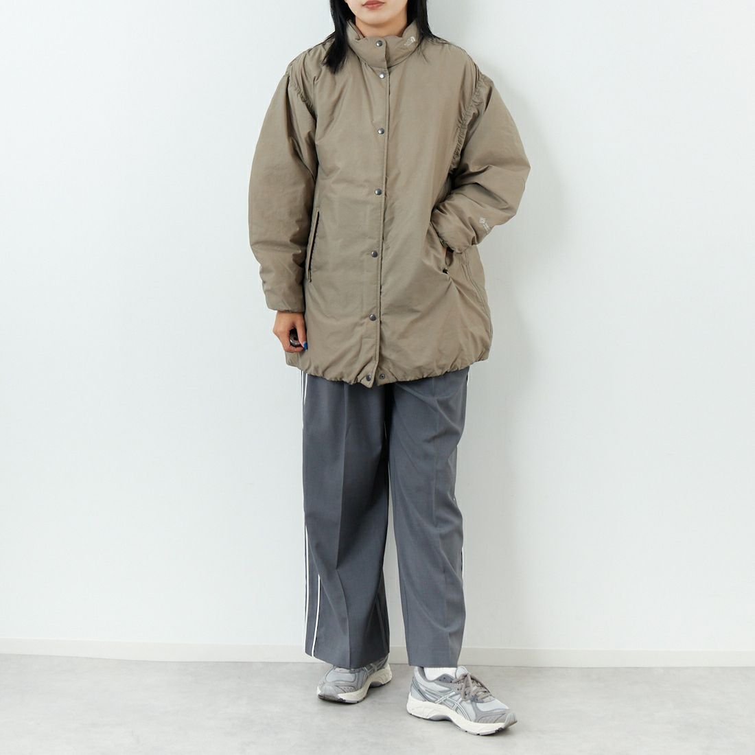 THE NORTH FACE [ザ ノースフェイス] オルタレーションゼファーシェルハーフコート [NDW92561] MR &&モデル身長：167cm 着用サイズ：M&&